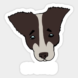 Go away. sad dog Sticker